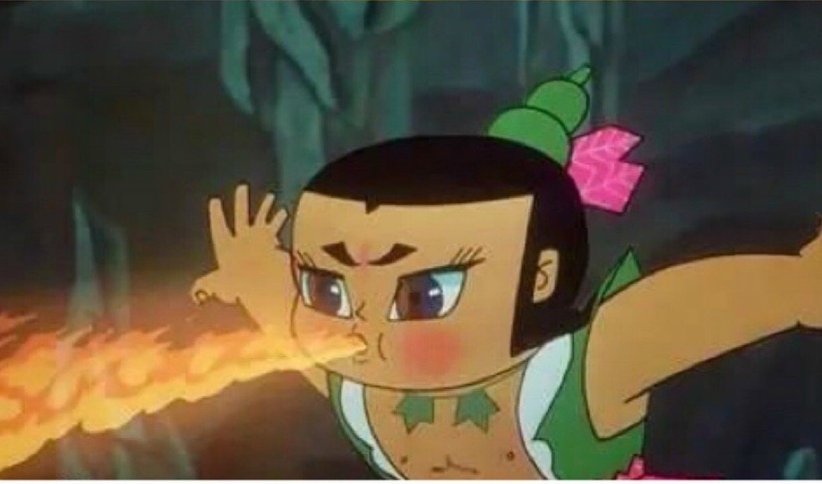 每个葫芦娃都有不同的能力,其中水娃和火娃的能力自然就是喷水和喷火.