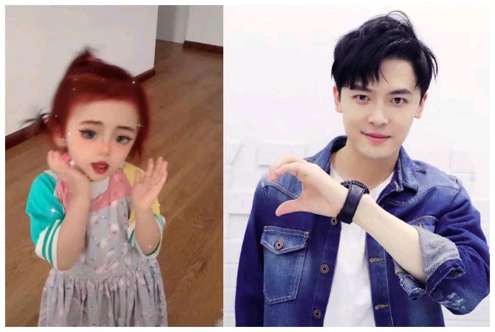 付辛博与颖儿女儿小月亮正面照首曝光像迪士尼公主太漂亮了