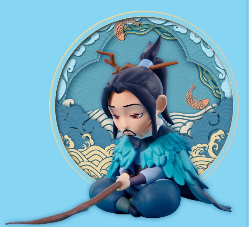 姜子牙官方q版手办,小九像一只兔子,申公豹蹬腿张嘴很可爱