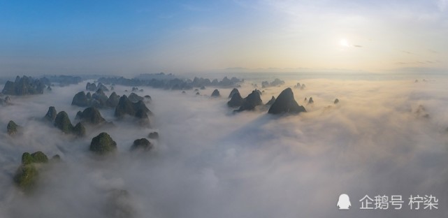 奇山异水之中国桂林 桂林 漓江 石灰岩 山顶 古迹 寺庙