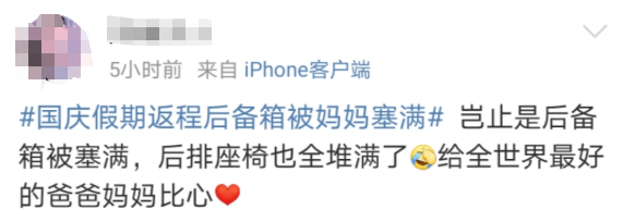 返程高峰|返程高峰已开启，后备箱又被塞满了！连这个空间也没放过