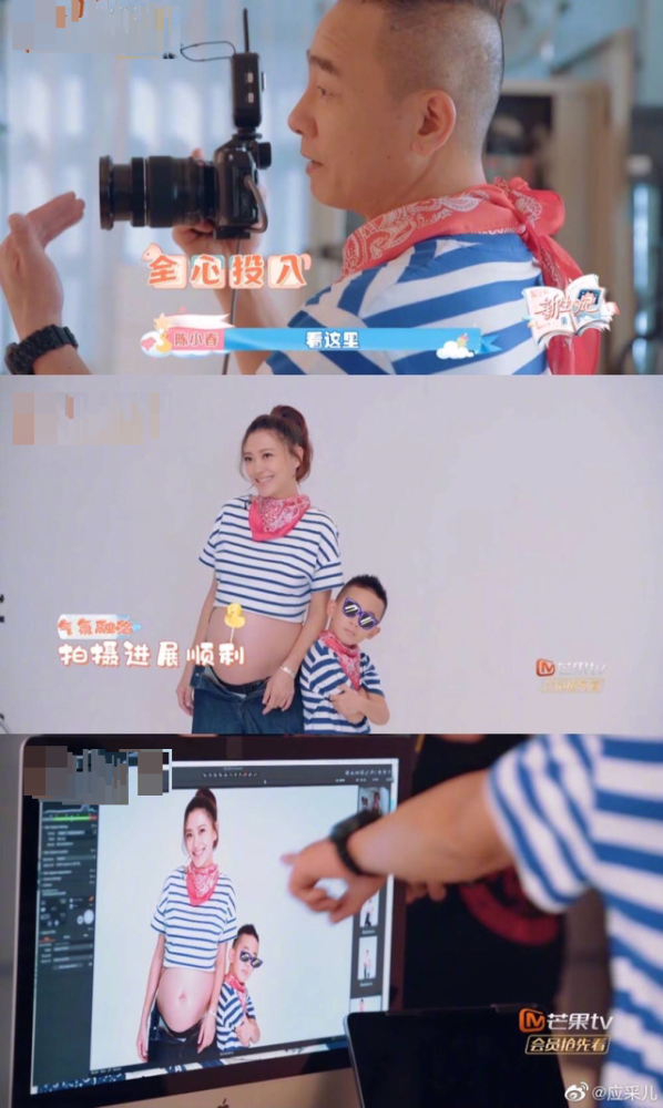 应采儿|陈小春不愧是宠妻狂魔，亲自学摄影替应采儿拍孕妇照，成片令人惊艳