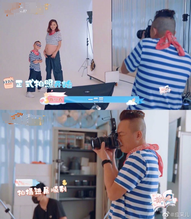 应采儿|陈小春不愧是宠妻狂魔，亲自学摄影替应采儿拍孕妇照，成片令人惊艳