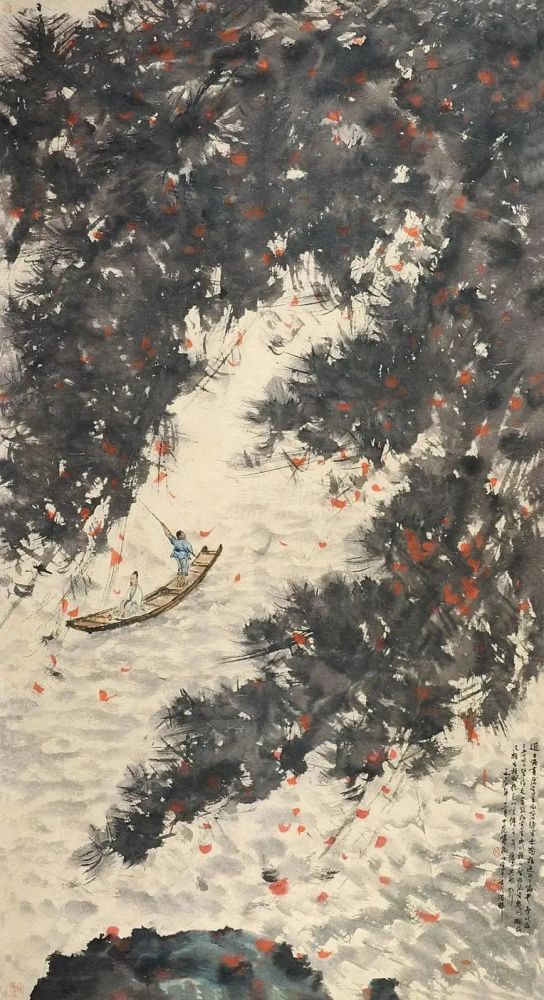 傅抱石|傅抱石的小舟，极富诗意