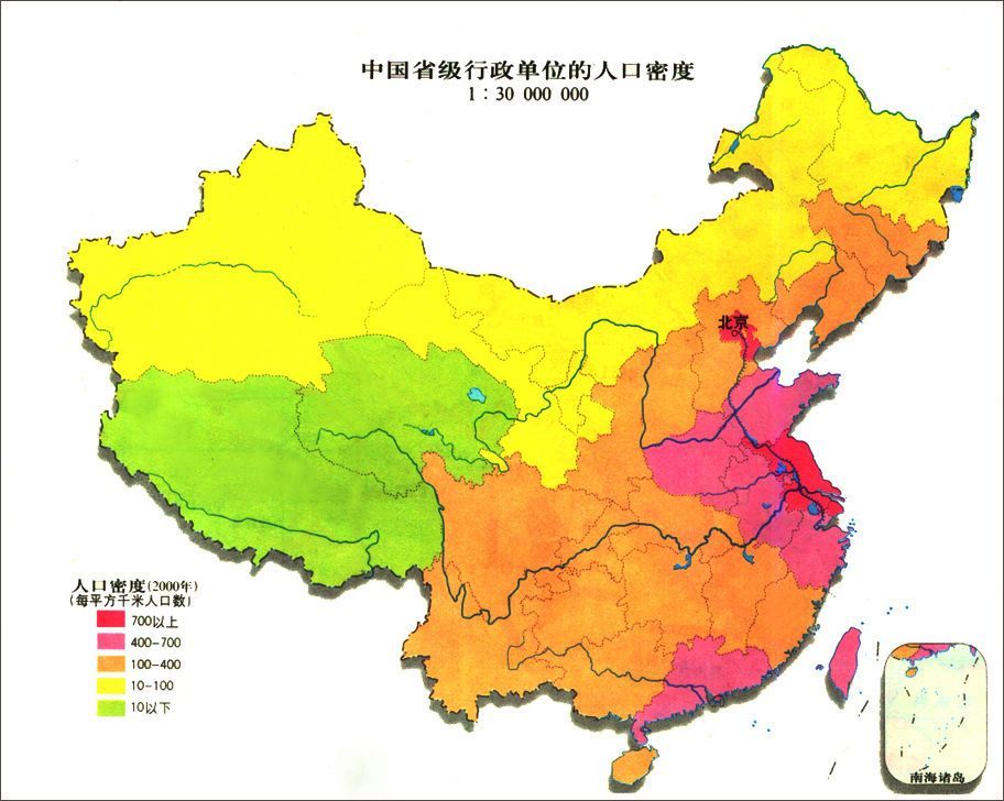 各省区市人口密度排名，上海第三，江苏第六，第一是座赌城