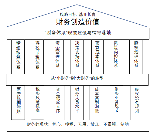 如财务战略之框架模型所示.