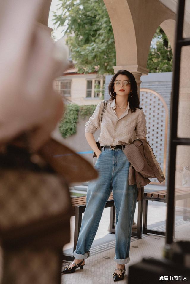 三木带火了一种穿法,叫"衬衣 阔腿裤",35岁的女人都爱了!
