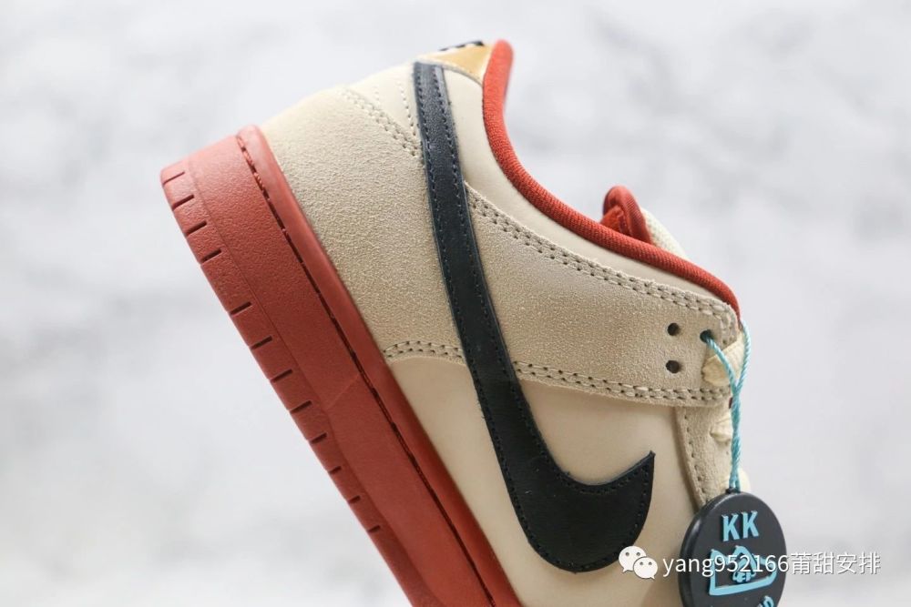 耐克nikesbdunk低帮sbdunk招财猫米白红黑色板鞋