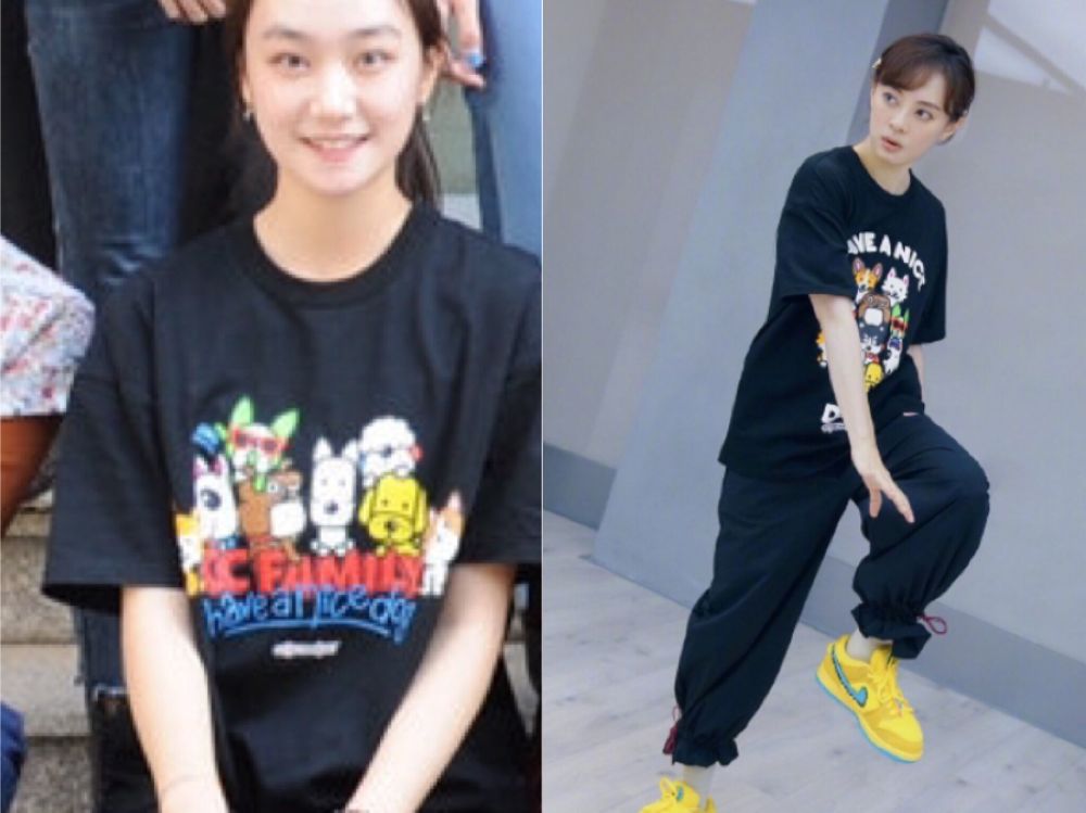 张子枫|北电实验班开通官博晒合照，孙俪妹妹穿姐姐品牌T恤，张子枫乖巧