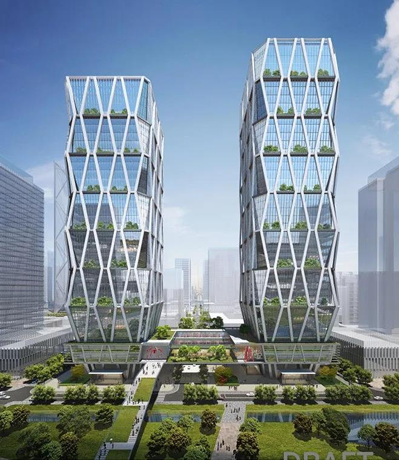 投资50亿大湾区双子塔新地标抢先一睹效果图