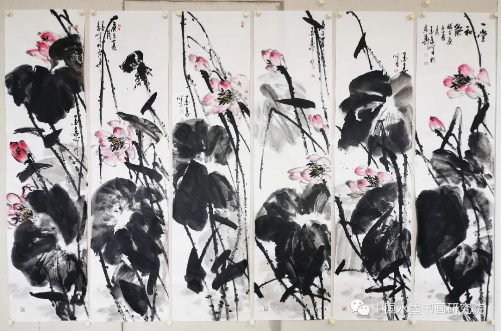 大国陶瓷工匠-墨豪|墨豪国画“四条屏”作品欣赏