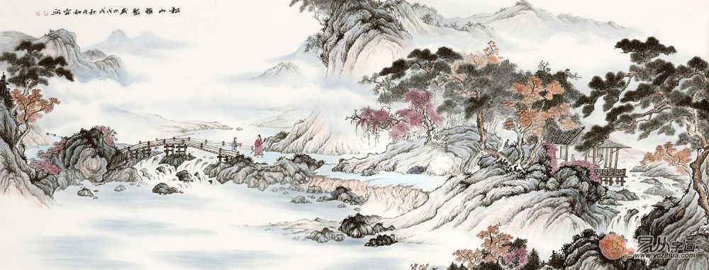 李佩锦|李佩锦老师作品赏析 让人流连忘返的山水艺术