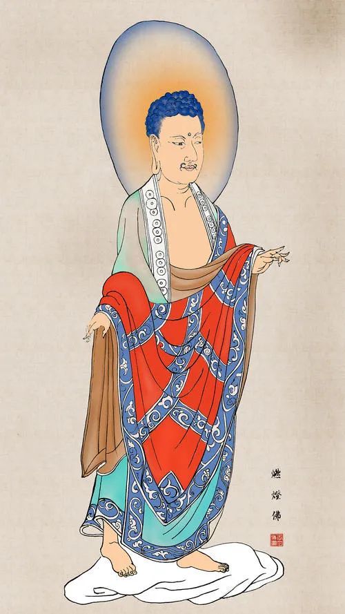 释迦牟尼的老师诞辰来围观两幅风格迥异的燃灯佛授记图