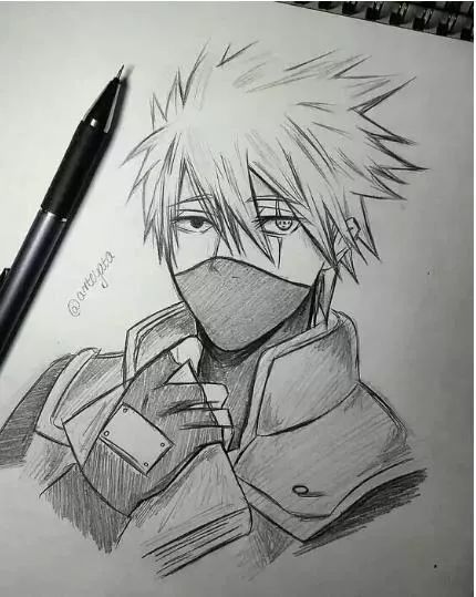 火影忍者手绘高清大图,快来认领最帅的他吧!