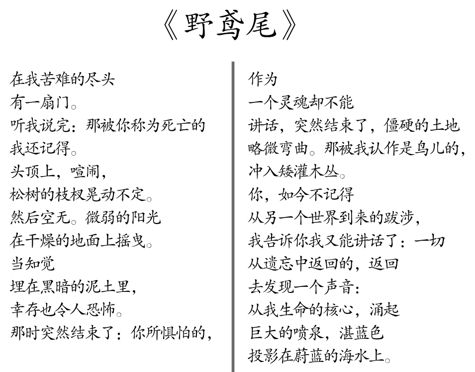 诺贝尔文学奖|美国女诗人获诺贝尔文学奖后，中国网友评论里，提到两位中国诗人