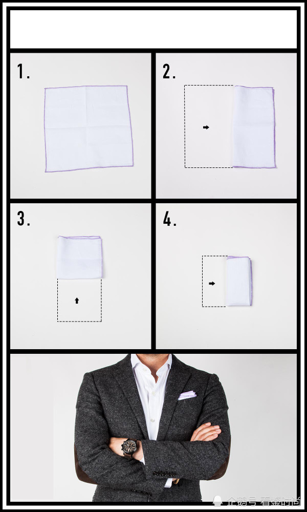 魅力无穷的男士口袋方巾,10款折叠方法轻松提升品位和气质