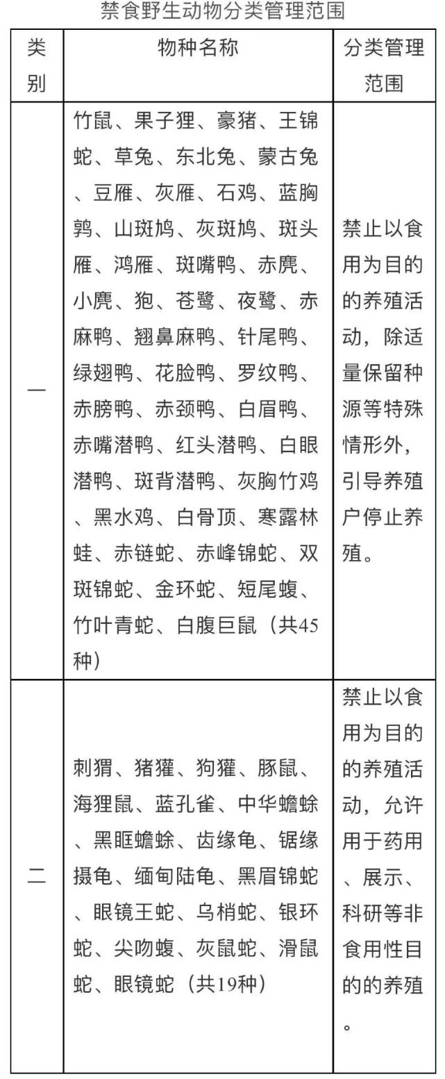 分类|官宣！竹鼠、果子狸、东北兔、刺猬64种禁食野生动物，分类管理！