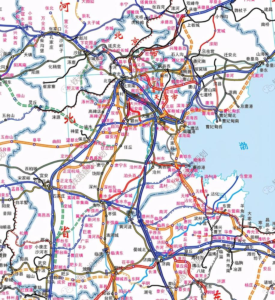 2020版京津冀铁路规划图:石家庄依旧,滨海雄安衡水成枢纽_腾讯新闻