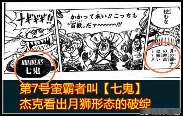 海贼王 杰克看穿月狮形态的破绽 7号蛮霸者上线保护凯多 蛮霸者 杰克 凯多 山治 皮毛族 海贼王