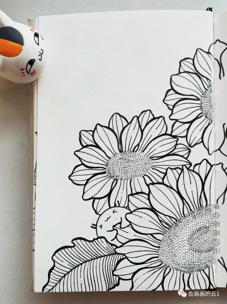 线描|线描插画步骤图解析，一半线描一半水彩，快乐的味道