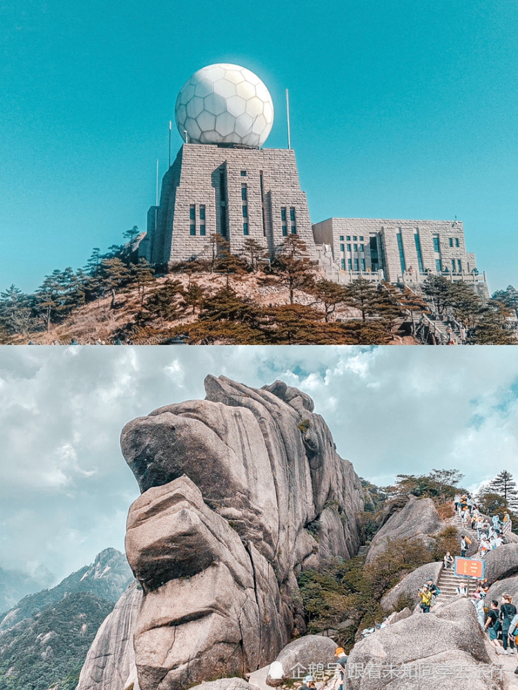 登光明顶,看迎客松