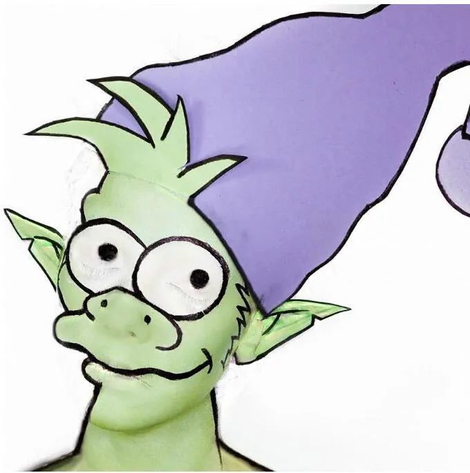 直接把漫画搬到身上可以直接作为电影造型了没看错的话,是蒂姆伯顿