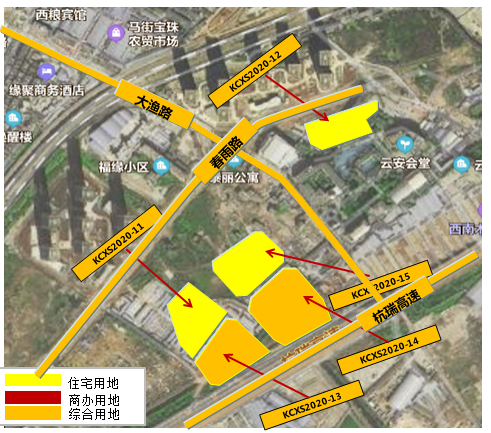 93億!昆明上架925畝土地,涉市中心,草海,空港,馬金鋪等區域