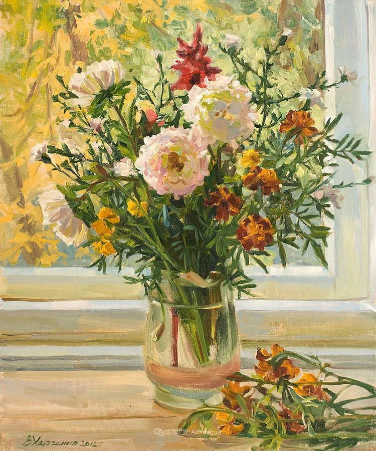 维多利亚·哈尔琴科|她的花儿总带着阳光，让人看了心都敞亮了！