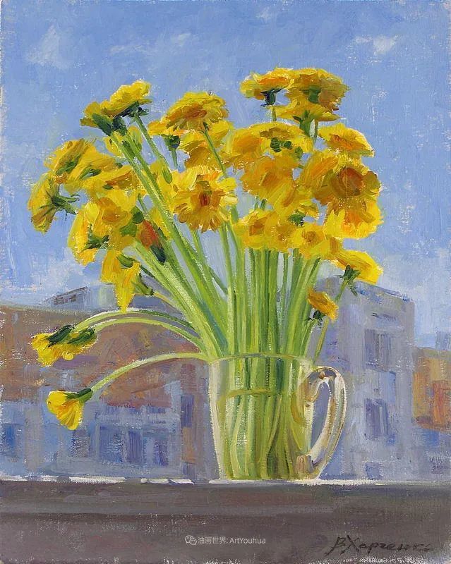 维多利亚·哈尔琴科|她的花儿总带着阳光，让人看了心都敞亮了！