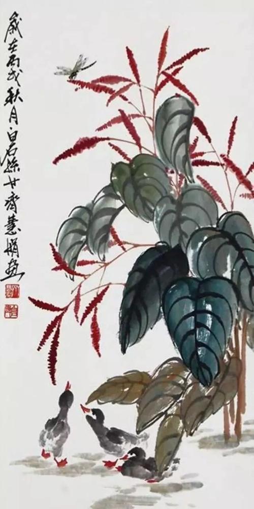 齐白石|齐白石孙女画作惹争议，落款该不该提爷爷齐白石？网友：没前途