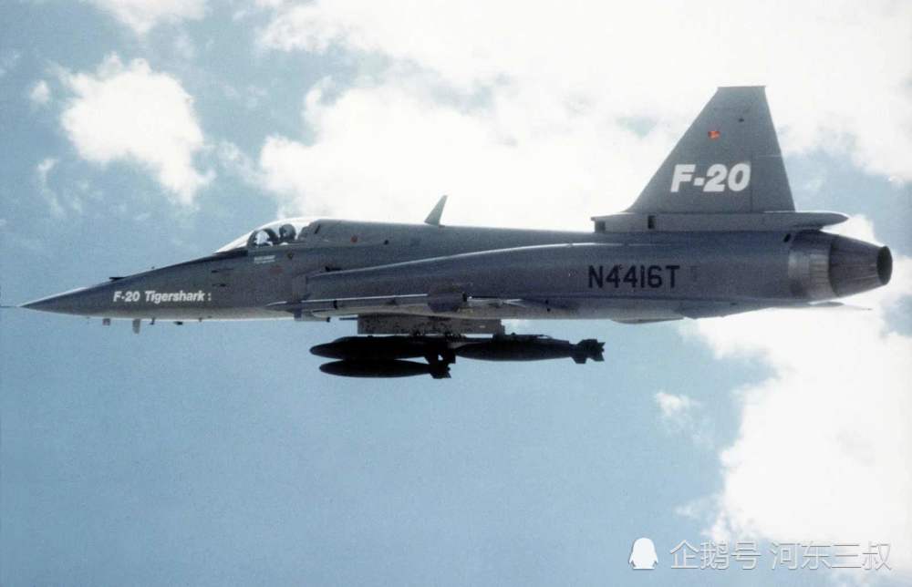 f-20"虎鲨"战斗机,可以携带aim-9"响尾蛇"近距格斗弹,以及aim-7"麻雀"