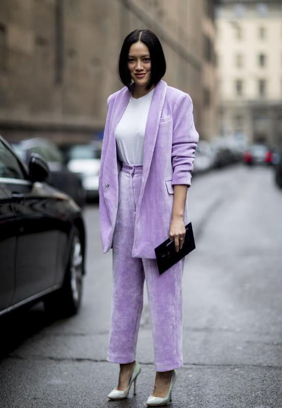 真正懂时尚的女人 建议尝试 香芋紫 款式超多搭配也好看 腾讯新闻