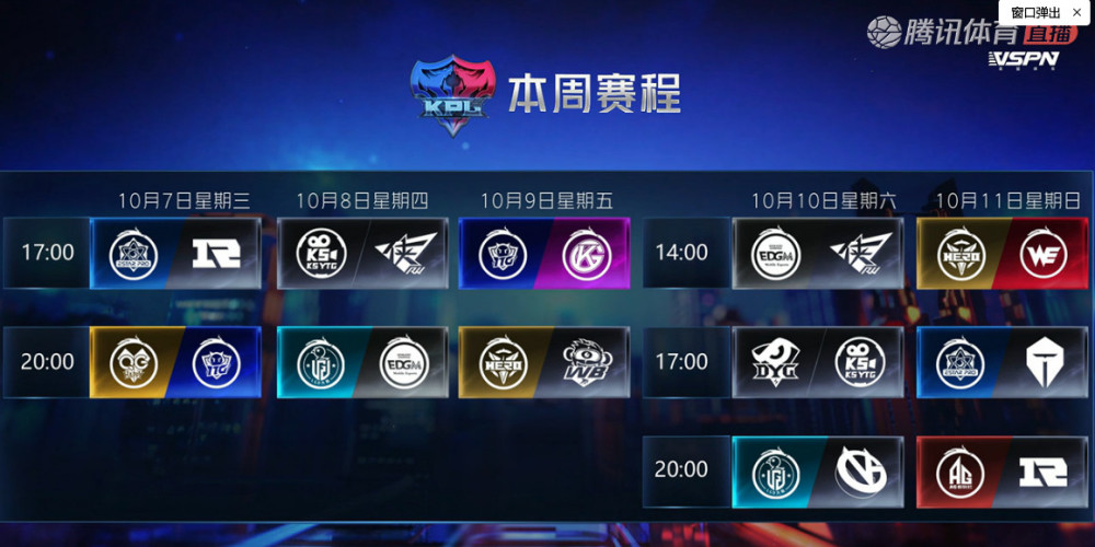 kpl秋季賽:上海edg.m零封rw俠 dyg七連勝 lgd大鵝勝vg