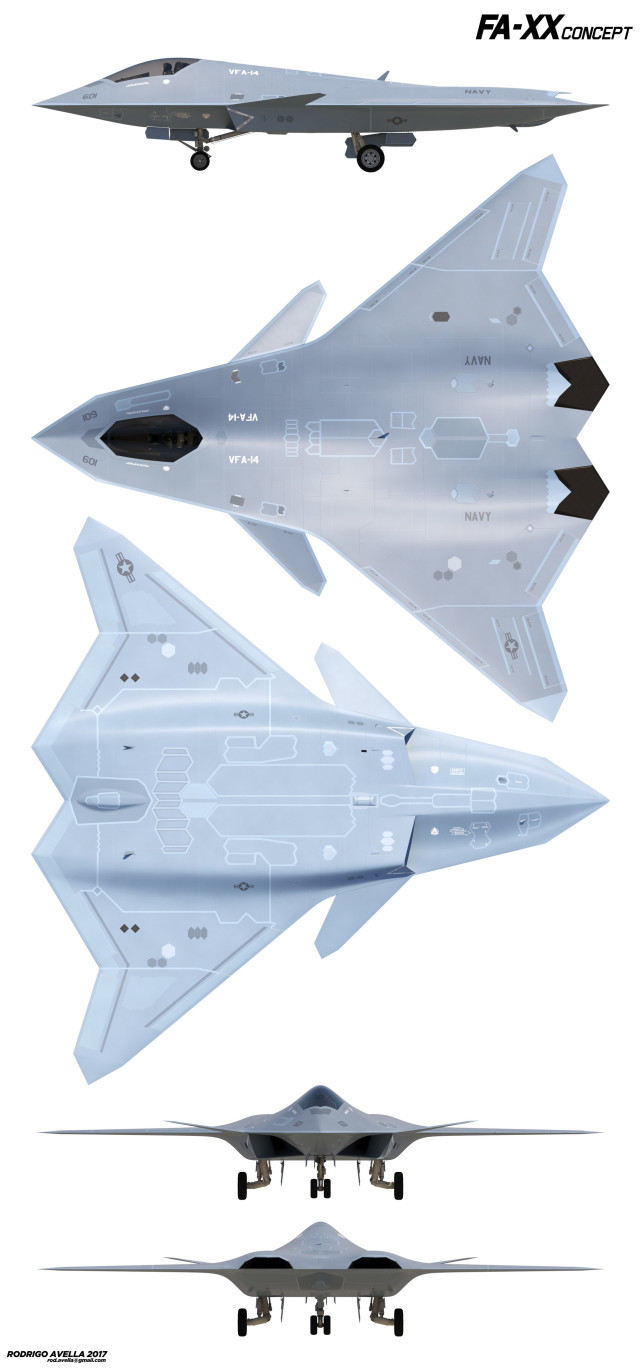 惊奇之三:实际上美国海军几乎和美国空军同时完成了六代机的概念设计