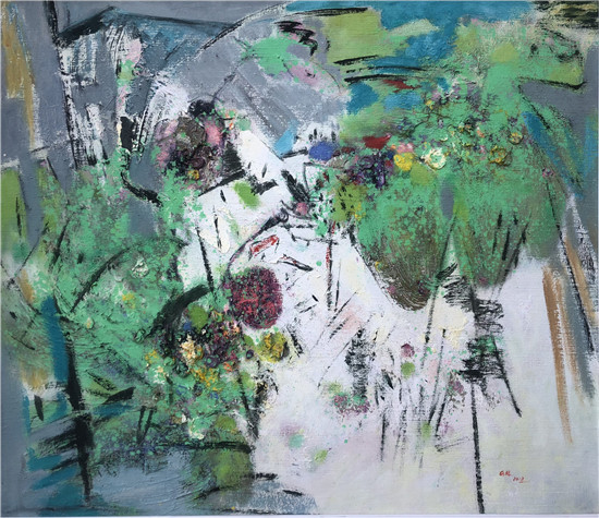 侯丽梅 《夏日》布面油画 80cmx100cm 2018年蒋 焕 《拓之touch系列之