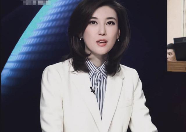 央视女神李红回归穿紫色亮片西装颜值又创新高牛奶肌白到发光