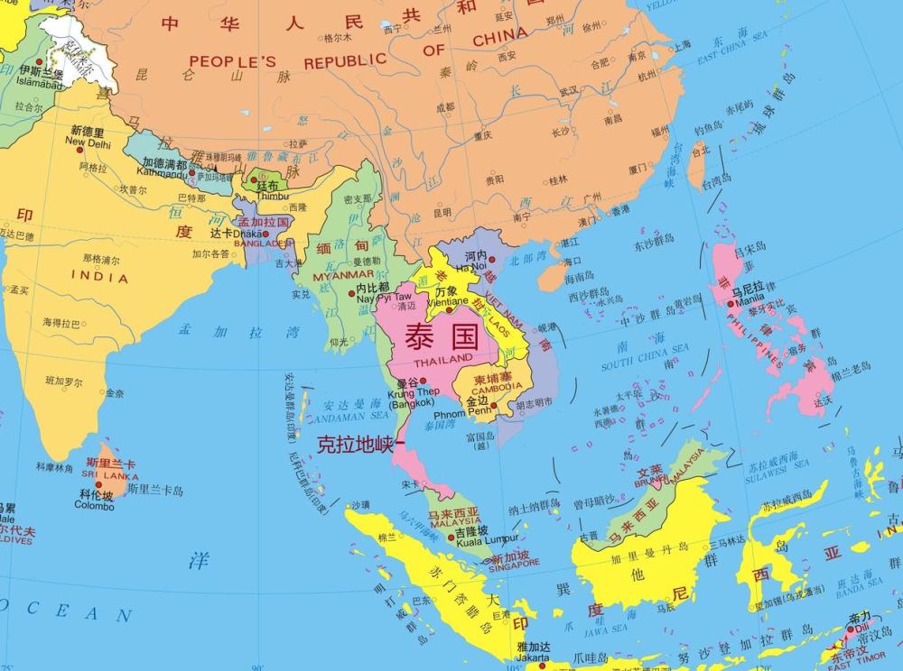 泰国的地理位置图片