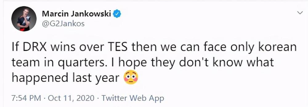 TES输给FLY赛后，G2再次整活，外国网友炸了