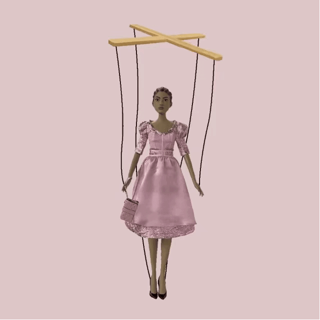 cartoon model) moschino moschino2021的春夏大秀 则是用 提线木偶来