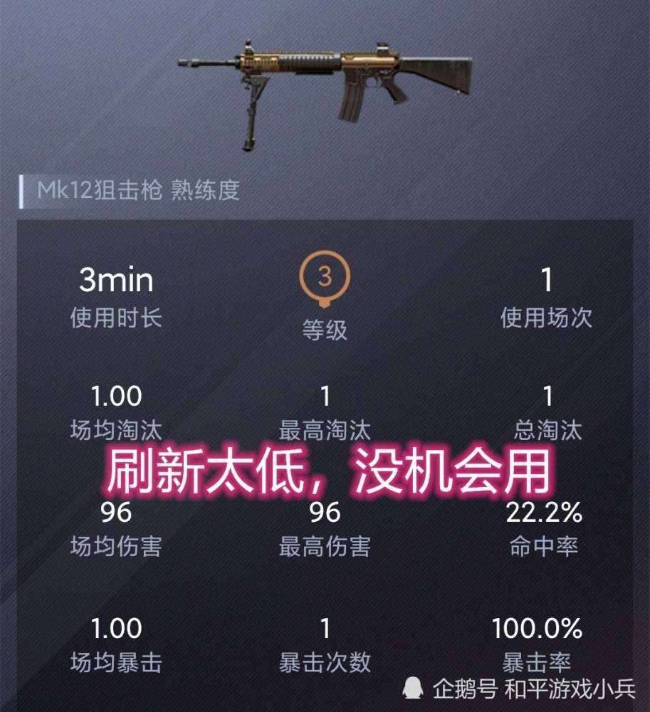 和平精英:山谷新装备mk12全面数据分析,连狙版m416实力强劲