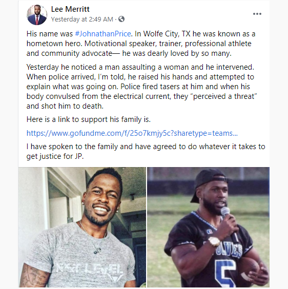 残忍美国黑人男子路见不平上前劝阻不料警察赶到拔枪将其击毙