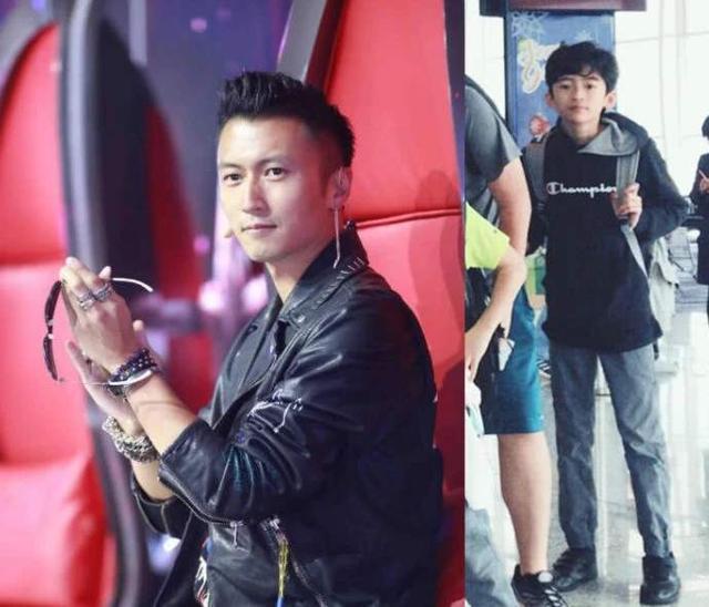 张柏芝|张柏芝儿子越来越成熟，留帅气长发模仿父亲，动作也一模一样