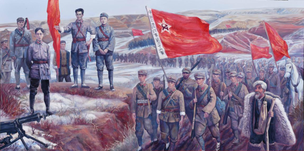 《征途》尺寸:400cm x 200cm 材质:布面油画2020年是全面建成小康社会