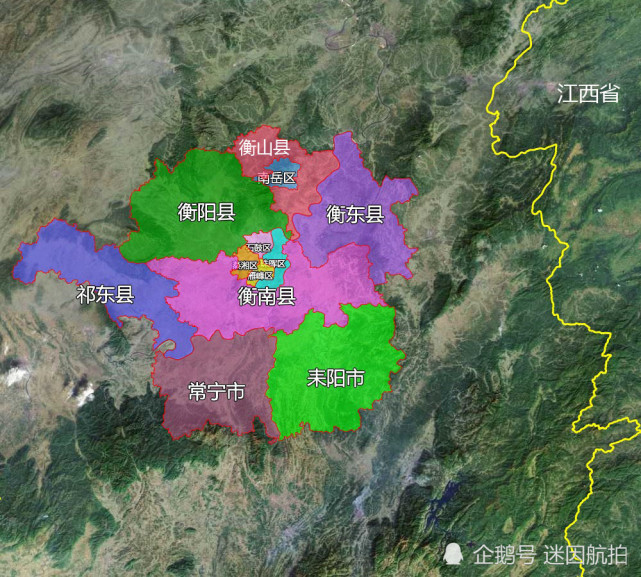 14張地形圖,快速瞭解湖南省衡陽市的12個市轄區縣市