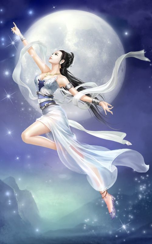嫦娥,上古时期三皇五帝之一帝喾(天帝帝俊)的女儿,后羿之妻,其美貌