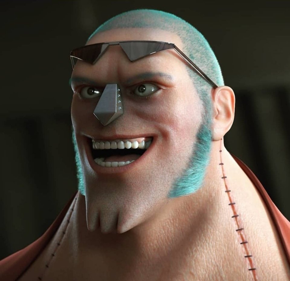 最后是用3d建模出来的真人弗兰奇.