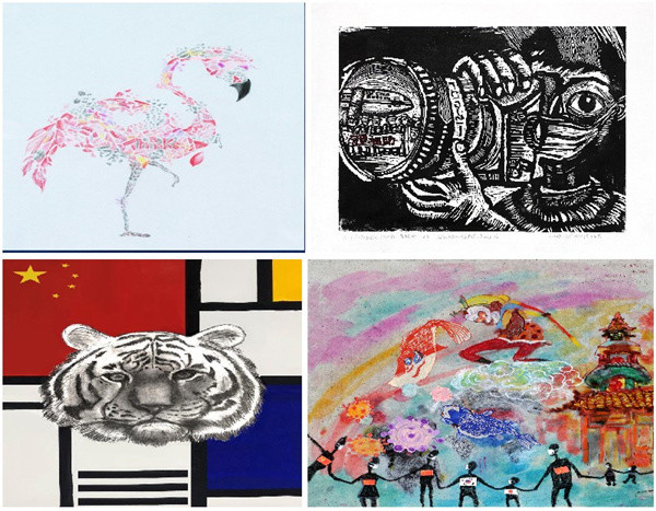 三国|与子同裳，风雨共担——第十届中日韩青少年国际书画交流展 “云”上开展