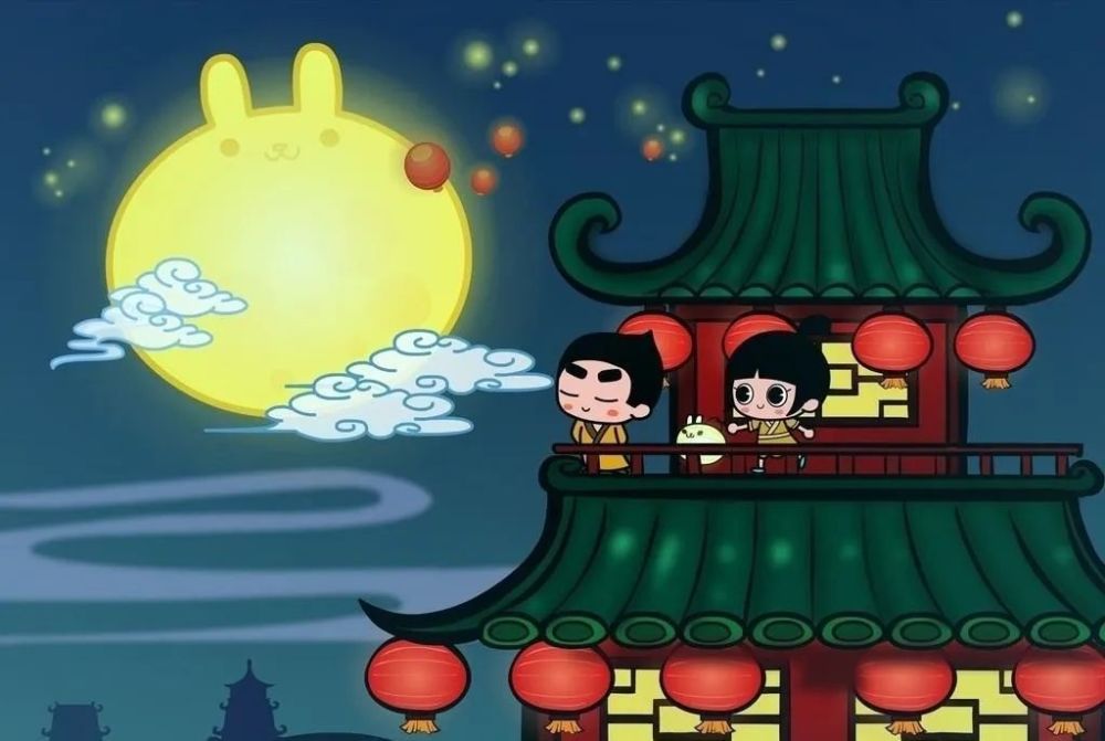 七律|七律·双节之夜市民广场赏月