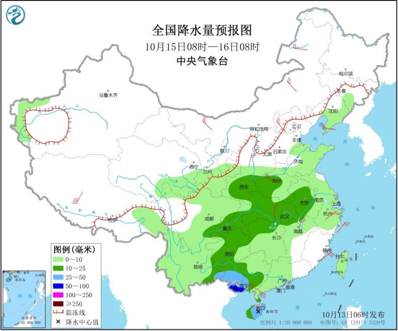大到暴雨|紧急；中雨＋大雨＋暴雨＋大到暴雨，大范围降雨来了，13～15号天气预报