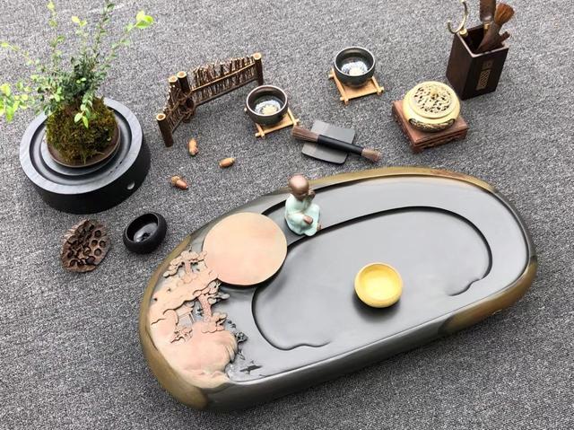 美的|把“风景如画”，这个概念植入到雕刻中，并制成茶盘会有多美？